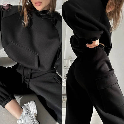 Autumn and Winter Women's New Fashion Sports and Leisure Hoodie Set - Lamiiche