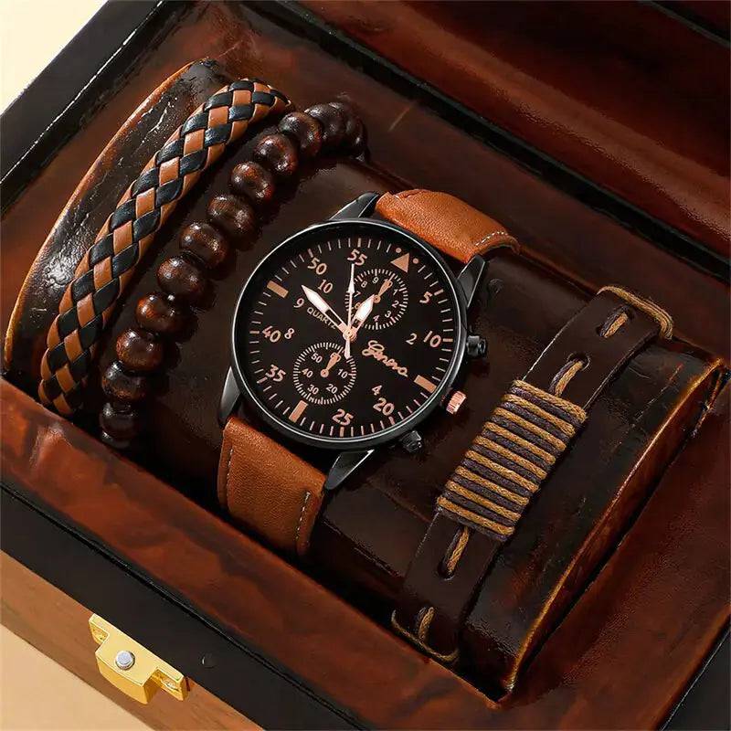 New Men's Watch Luxury Bracelet Set - Lamiiche