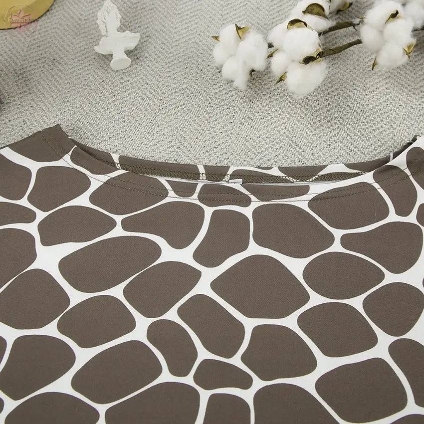 Printed loose short sleeved shorts, pajamas, two-piece set for women's home wear - Lamiiche