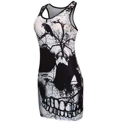 Women Raven & Skull Dress - Lamiiche