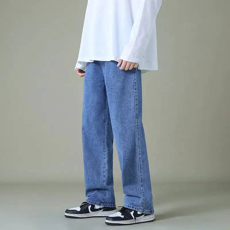 Men's Denim Wide-Leg Pants - Lamiiche