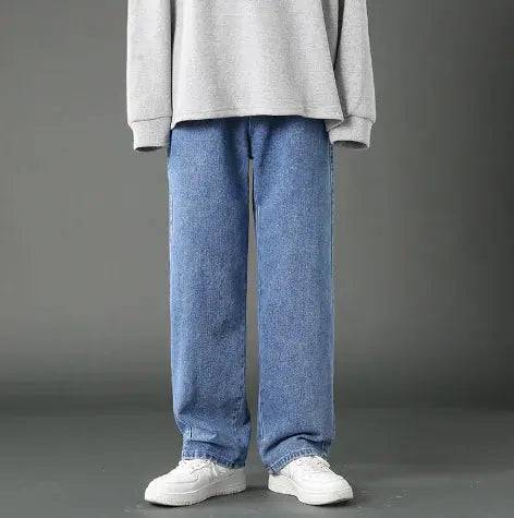 Men's Denim Wide-Leg Pants - Lamiiche