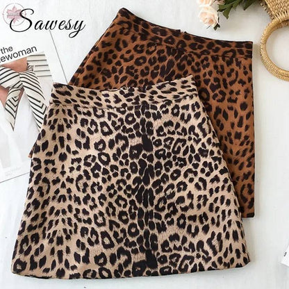 Sexy Leopard Mini Skirts - Lamiiche