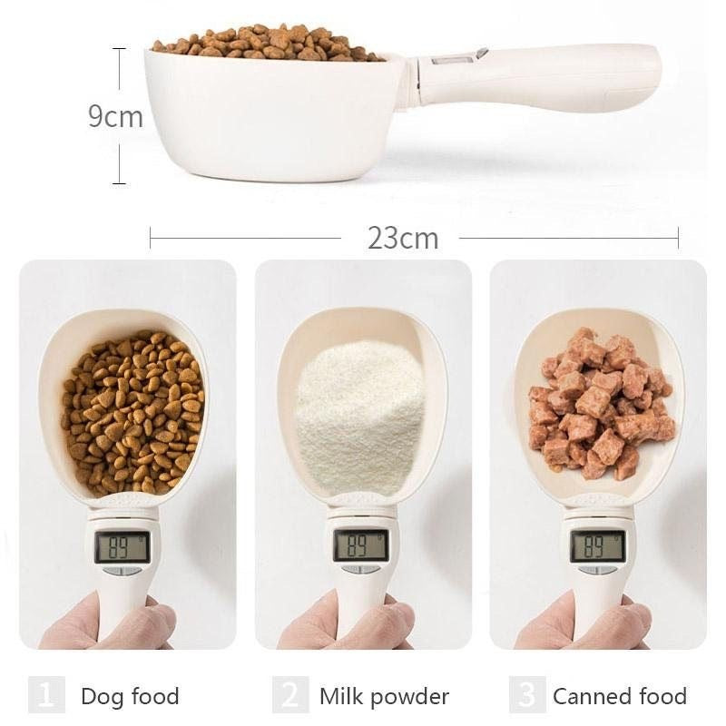 Pet Food Scale LCD Electronic Precision Weighing Tool Dog Cat Feeding Food Measuring Spoon Digital Display Kitchen Scale