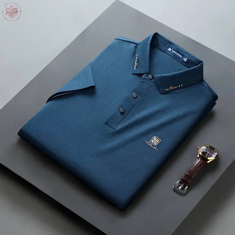 Polo collar summer casual business half sleeved Paul top short sleeved t-shirt Men's Father's Day - Lamiiche