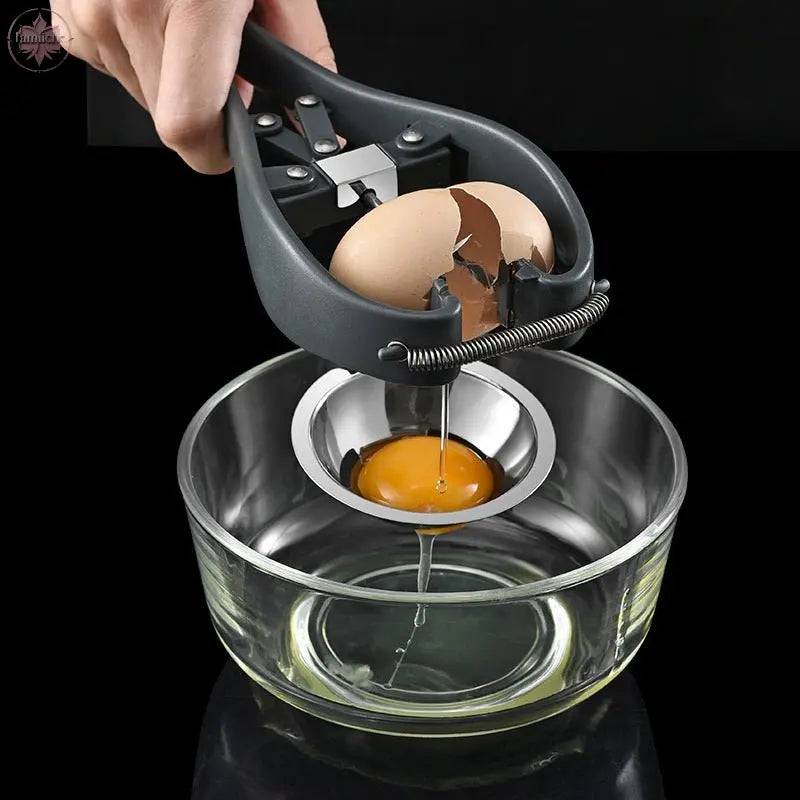 304 Stainless Steel Egg Opener Egg Opener Shelling Kitchen Tool Egg Yolk And Egg White Separator - Lamiiche