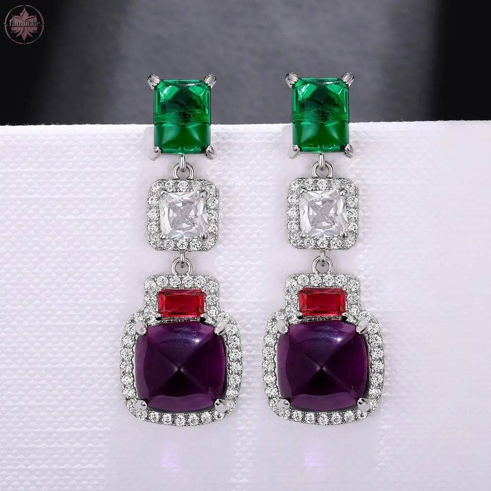 High end luxury socialite earrings for fashion dinners paired with earrings - Lamiiche