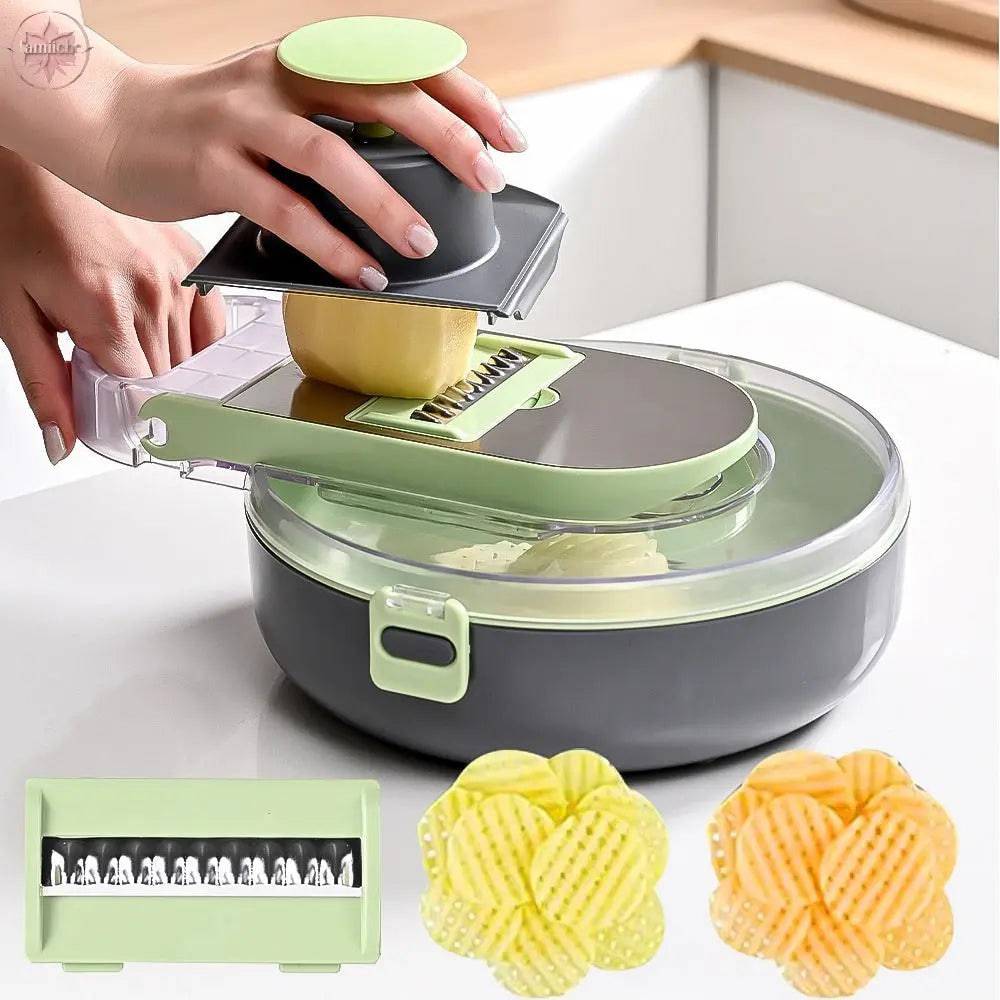 Hot Selling Vegetable Chopper Slicer  Veggie Dicer Cutter for Onion Tomato Potato Food Chopper with Draining - Lamiiche