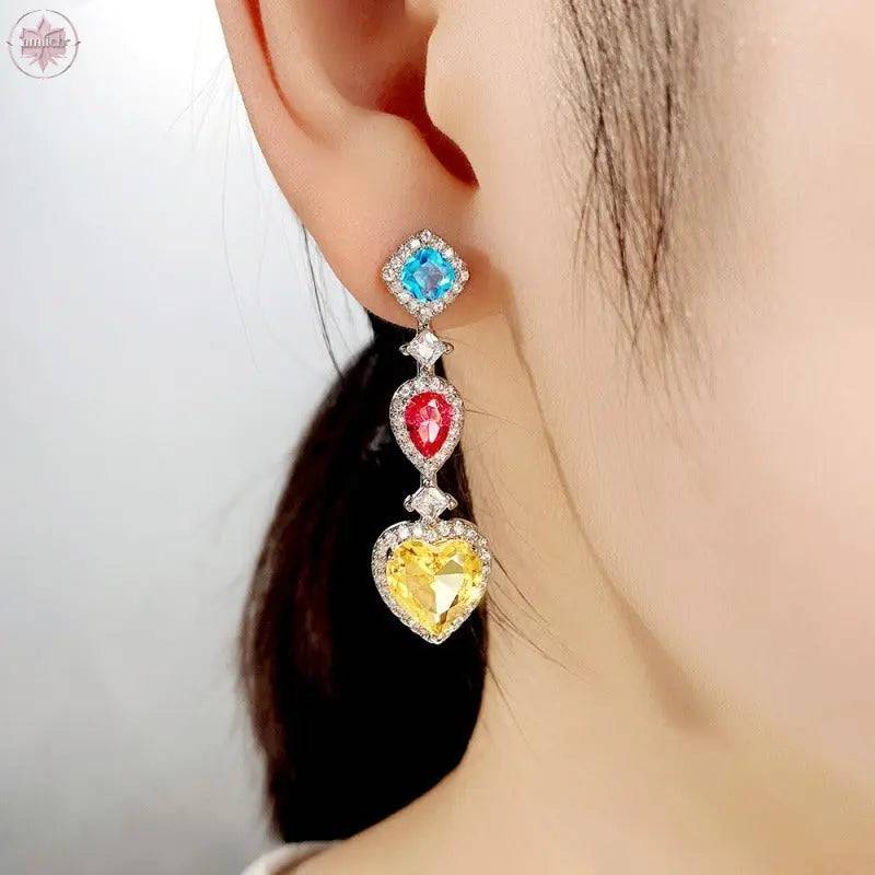 Love geometric long slimming high-end earrings - Lamiiche