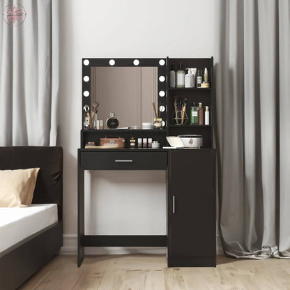 Makeup Vanity Desk with Mirror & Light - Lamiiche