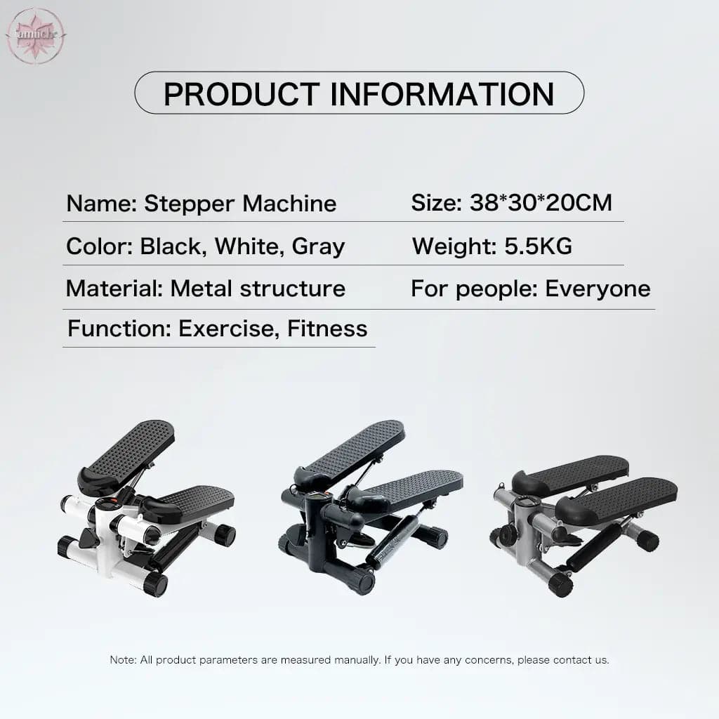 Mini Stepper for Exercise - 300 LBS Loading Capacity, Hydraulic Fitness Stepper with LCD Monitor - Lamiiche