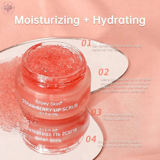 New updatse strawberry Lip Scrub Vegan Exfoliating Envase Para Sugar Pink Lip Scrub - Lamiiche