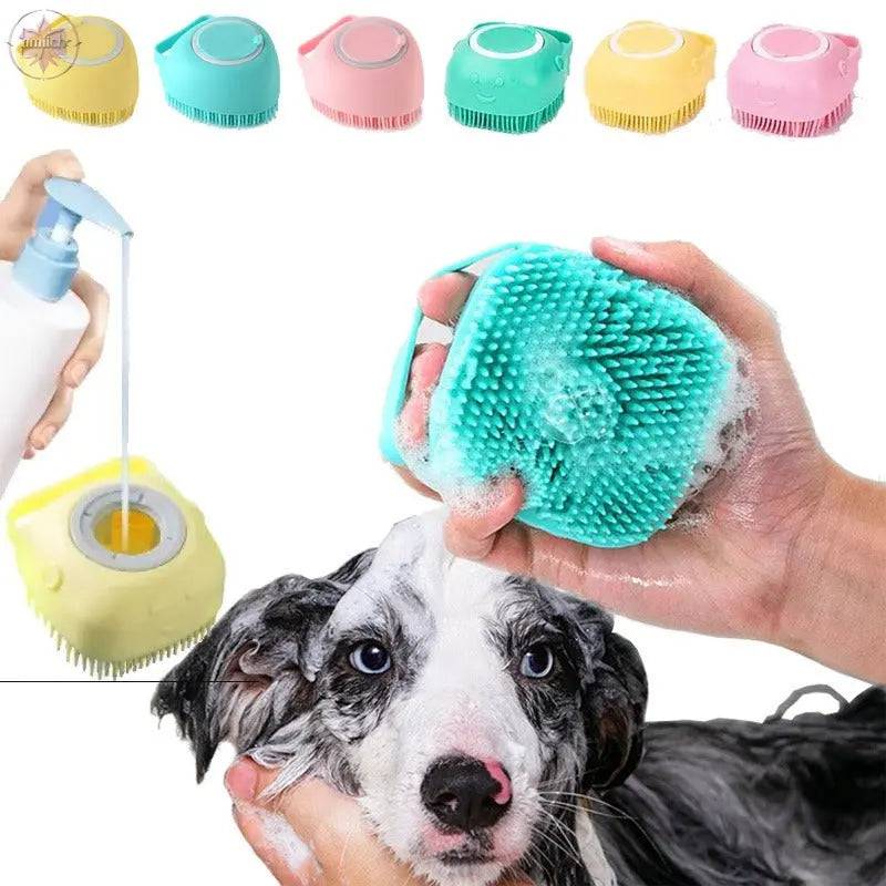 Pet shower brush dog massage brush pet massage glove cat grooming brush pet product bathing tool - Lamiiche