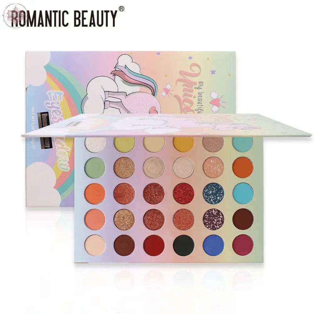 Romantic Beauty 30 Color Large Plate Pearlescent Matte Eye Shadow Plate Color Makeup Eye Shadow - Lamiiche