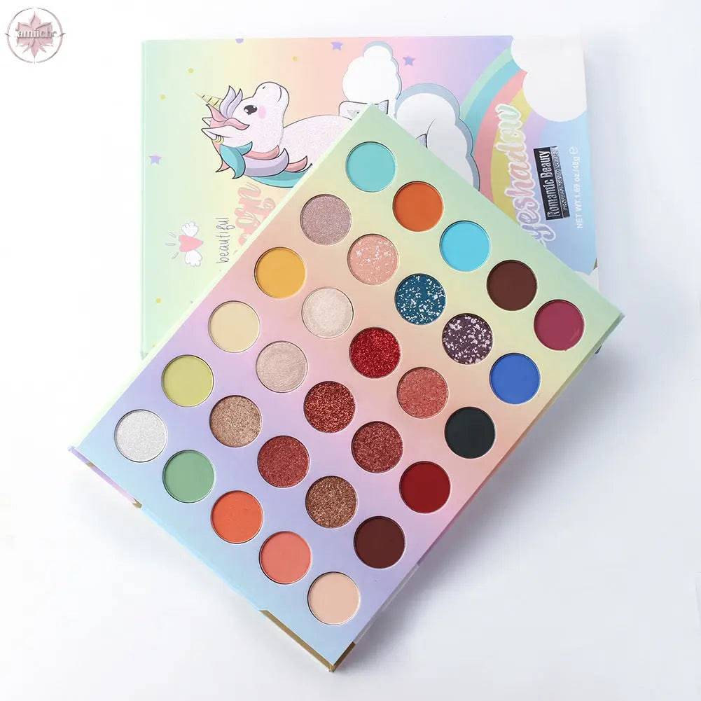 Romantic Beauty 30 Color Large Plate Pearlescent Matte Eye Shadow Plate Color Makeup Eye Shadow - Lamiiche