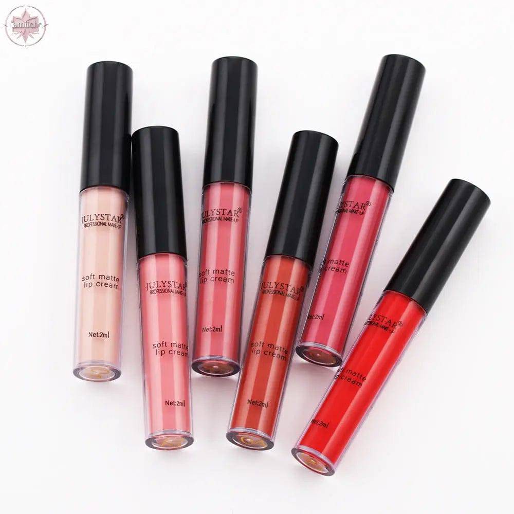 Velvet Matte Lip Glaze Suit Waterproof Non Stick Cup Color Fast Lipstick Lip Color - Lamiiche