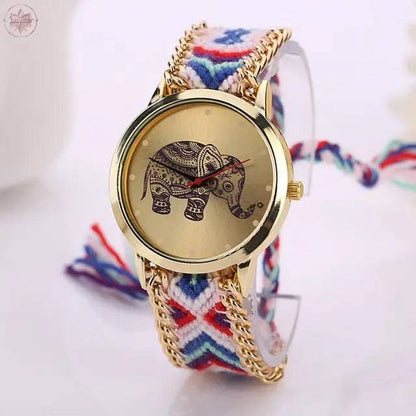 Women Elephant Leather Bracelet Watches - Lamiiche