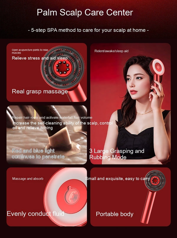 Fluffy Comb Scalp Massager Infrared Hair Care And Beauty Set - Lamiiche