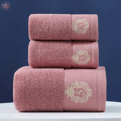 Towel Set Of Pure Cotton Towel Bath Towel Three-Piece Gift Set Xinjiang Cotton - Lamiiche