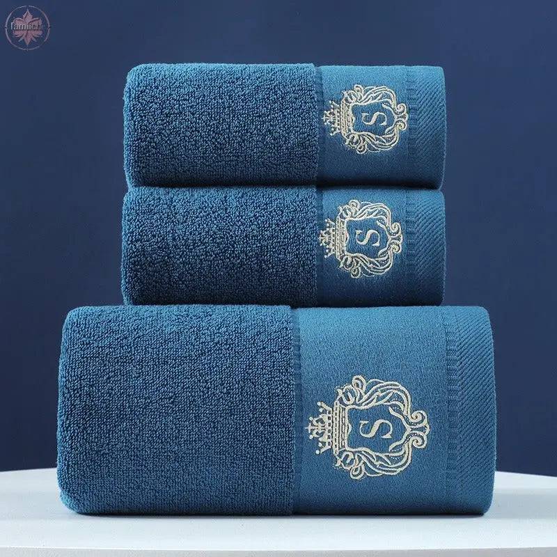 Towel Set Of Pure Cotton Towel Bath Towel Three-Piece Gift Set Xinjiang Cotton - Lamiiche