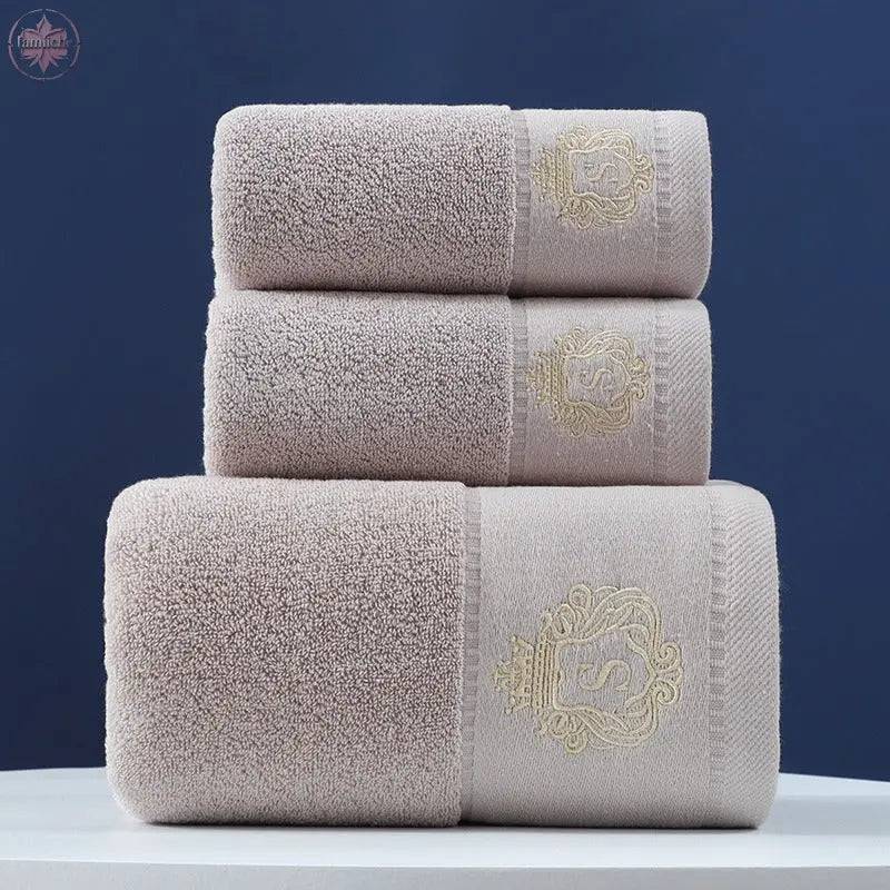 Towel Set Of Pure Cotton Towel Bath Towel Three-Piece Gift Set Xinjiang Cotton - Lamiiche