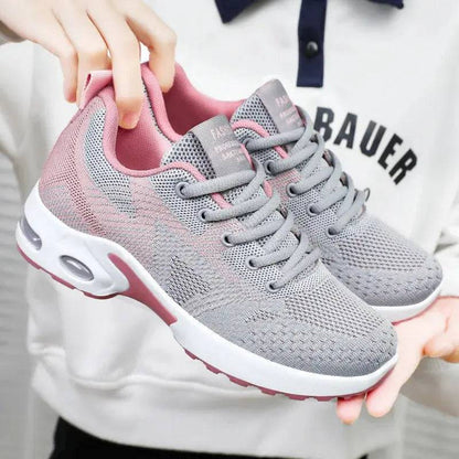 Running shoes Women 2024 spring new large size casual breathable lace-up air cushion sports shoes sneakers - Lamiiche