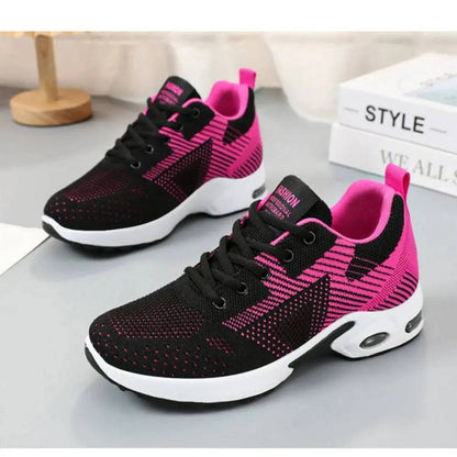 Running shoes Women 2024 spring new large size casual breathable lace-up air cushion sports shoes sneakers - Lamiiche