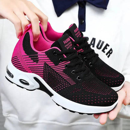 Running shoes Women 2024 spring new large size casual breathable lace-up air cushion sports shoes sneakers - Lamiiche