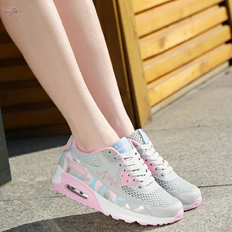 Sport Running Shoes Woman Outdoor Breathable Comfortable Couple Shoes - Lamiiche