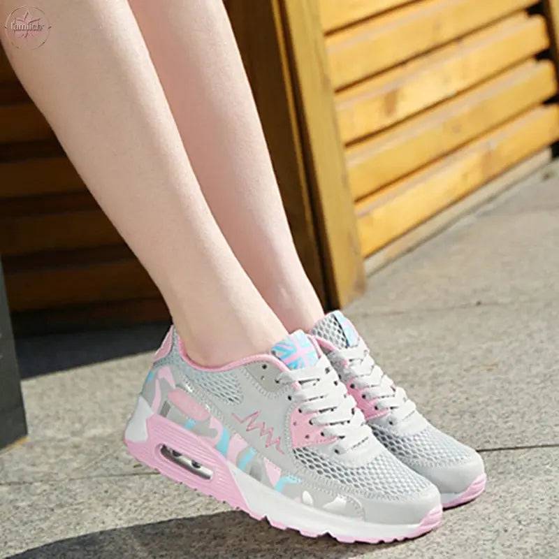 Sport Running Shoes Woman Outdoor Breathable Comfortable Couple Shoes - Lamiiche