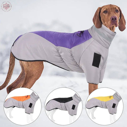 Pet Clothes Autumn And Winter Thickened Large Dog Clothes Reflective Warm Pet Cotton Padded Clothes Pet Clothes - Lamiiche