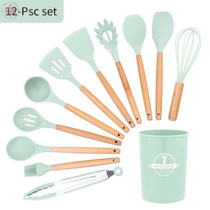 Silicone Kitchen Cooking Utensil Set  Standard Non-Stick Silica Heat Resistance Kitchen Tool Accessories - Lamiiche