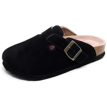 Baotou Women Closed Toe Cork Slippers 