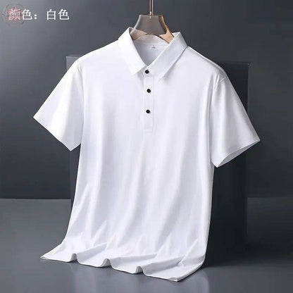 POLO shirt men's light business short sleeved Paul shirt loose fitting T-shirt Father's Day - Lamiiche