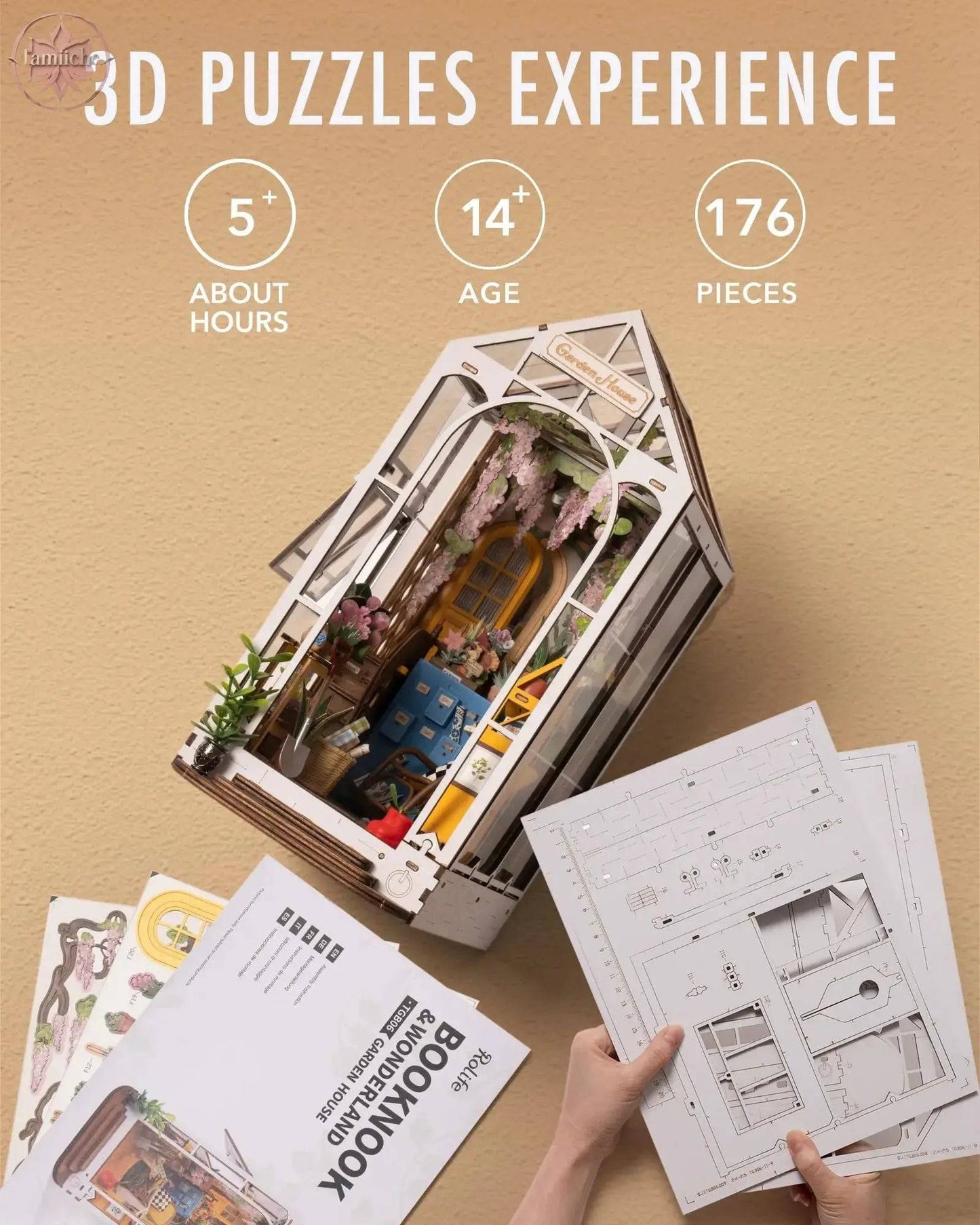 Mini Garden House Book Nook Kit - Lamiiche