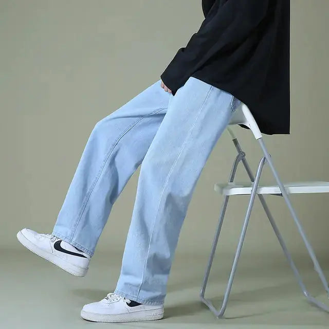 Men's Denim Wide-Leg Pants  Lamiiche