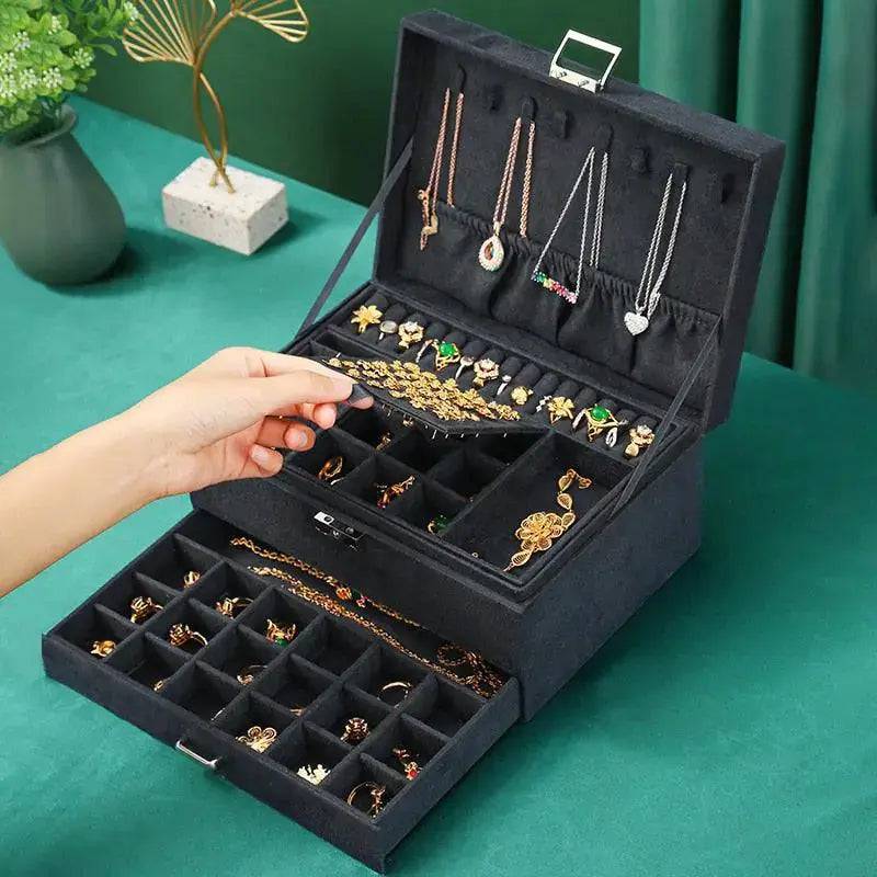 Velvet Jewelry Organizer Box - Lamiiche