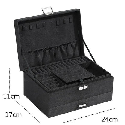 Velvet Jewelry Organizer Box - Lamiiche