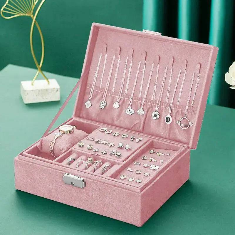 Velvet Jewelry Organizer Box - Lamiiche