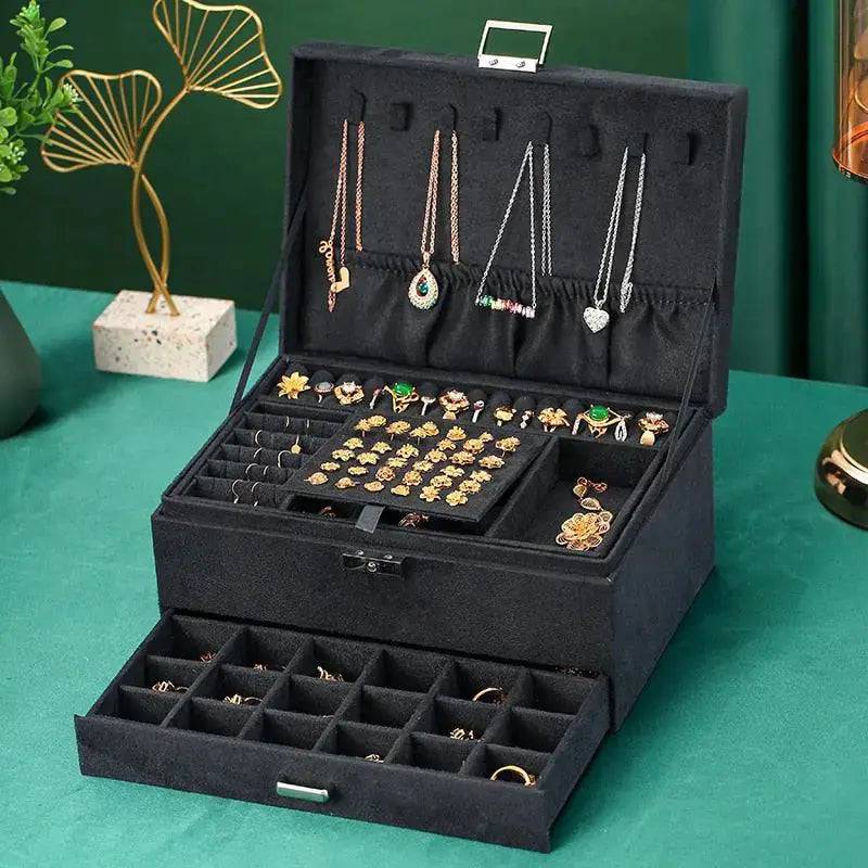 Velvet Jewelry Organizer Box - Lamiiche