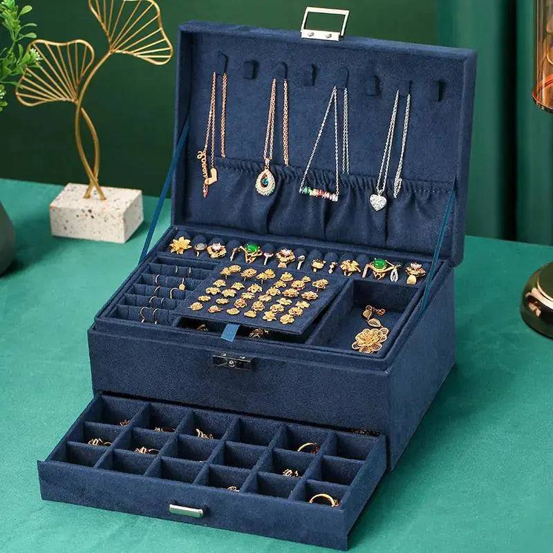 Velvet Jewelry Organizer Box - Lamiiche