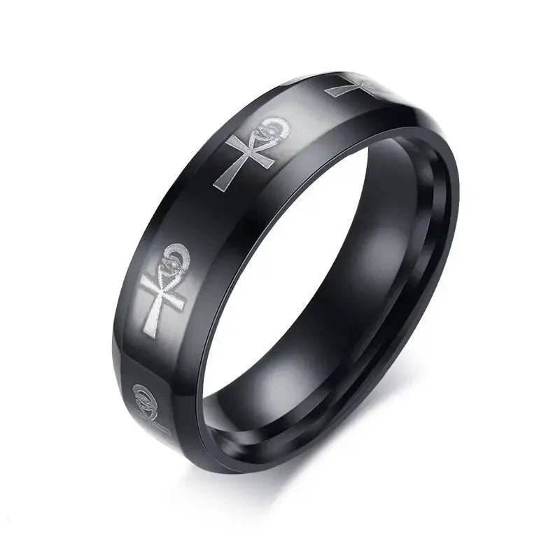 Anka Cross Men's Ring Ancient Egypt Jewelry - Lamiiche