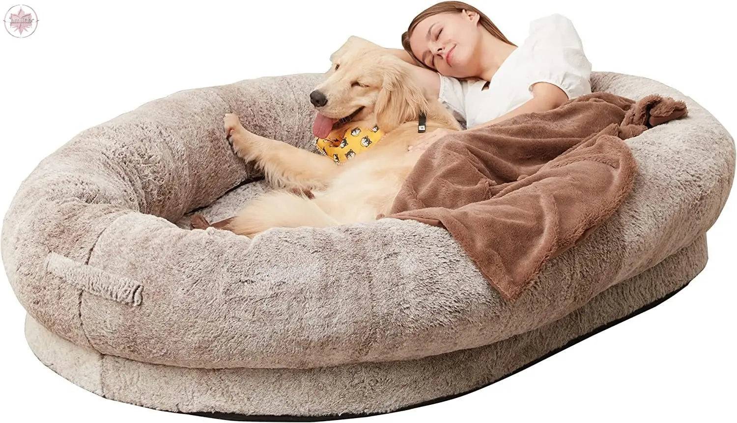 Dog Bed for Humans Portable Pet Bed Giant Dog Bed Human Bed Cat Bed Dog Bed - Lamiiche