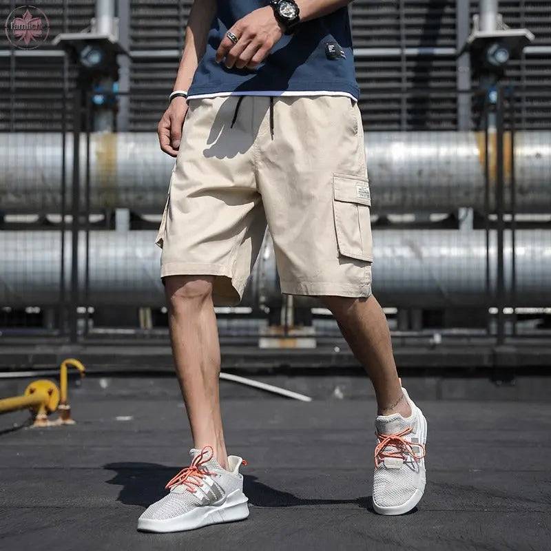 Mens Mens New Summer Shorts Sports Pants Trend Beach Pants Students Cargo Pants - Lamiiche