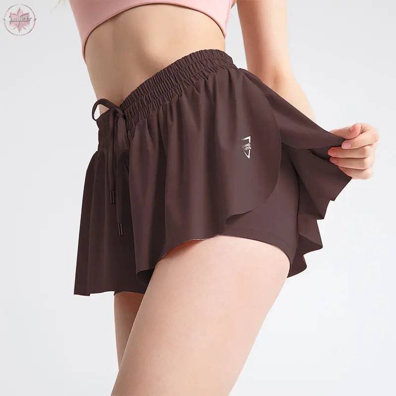 New Yoga Clothes Running Fitness Tennis Culottes Sports Shorts for  Women - Lamiiche