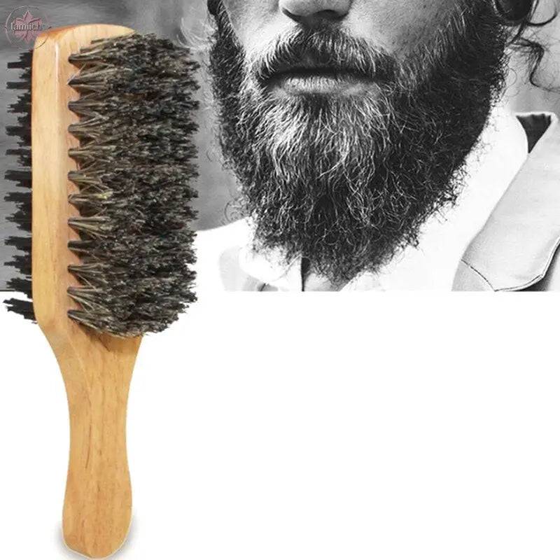 Men Boar Bristle Beard Brush - Lamiiche