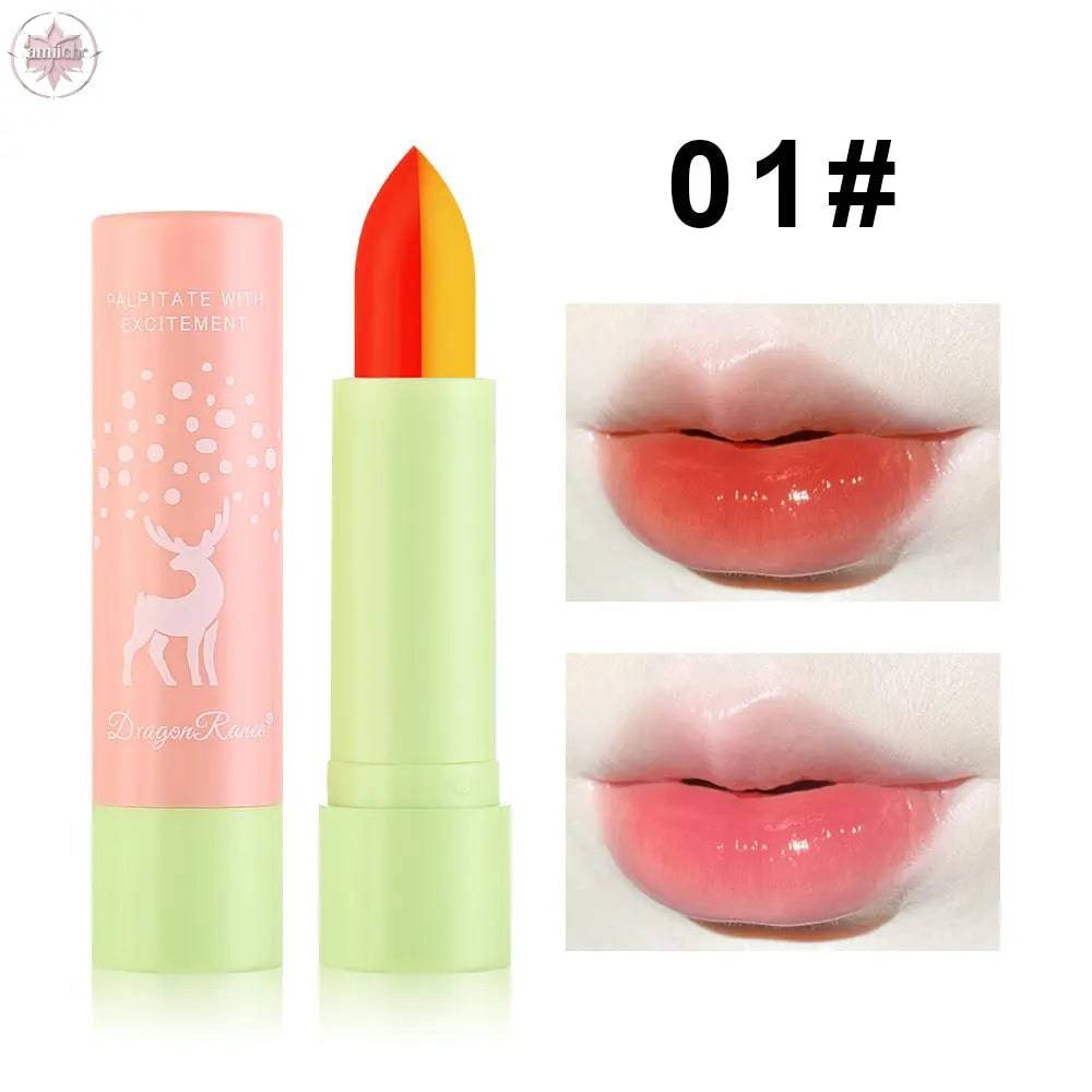 Macaron Color Changing Single And Double Color Lipstick Lipstick Lasting And Not Easy To Decolorize Biting Lip Moisturizing Warm Color Lipstick - Lamiiche