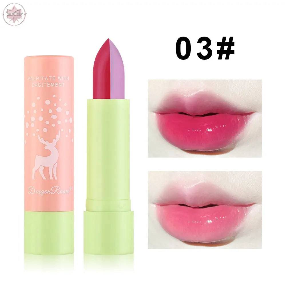 Macaron Color Changing Single And Double Color Lipstick Lipstick Lasting And Not Easy To Decolorize Biting Lip Moisturizing Warm Color Lipstick - Lamiiche