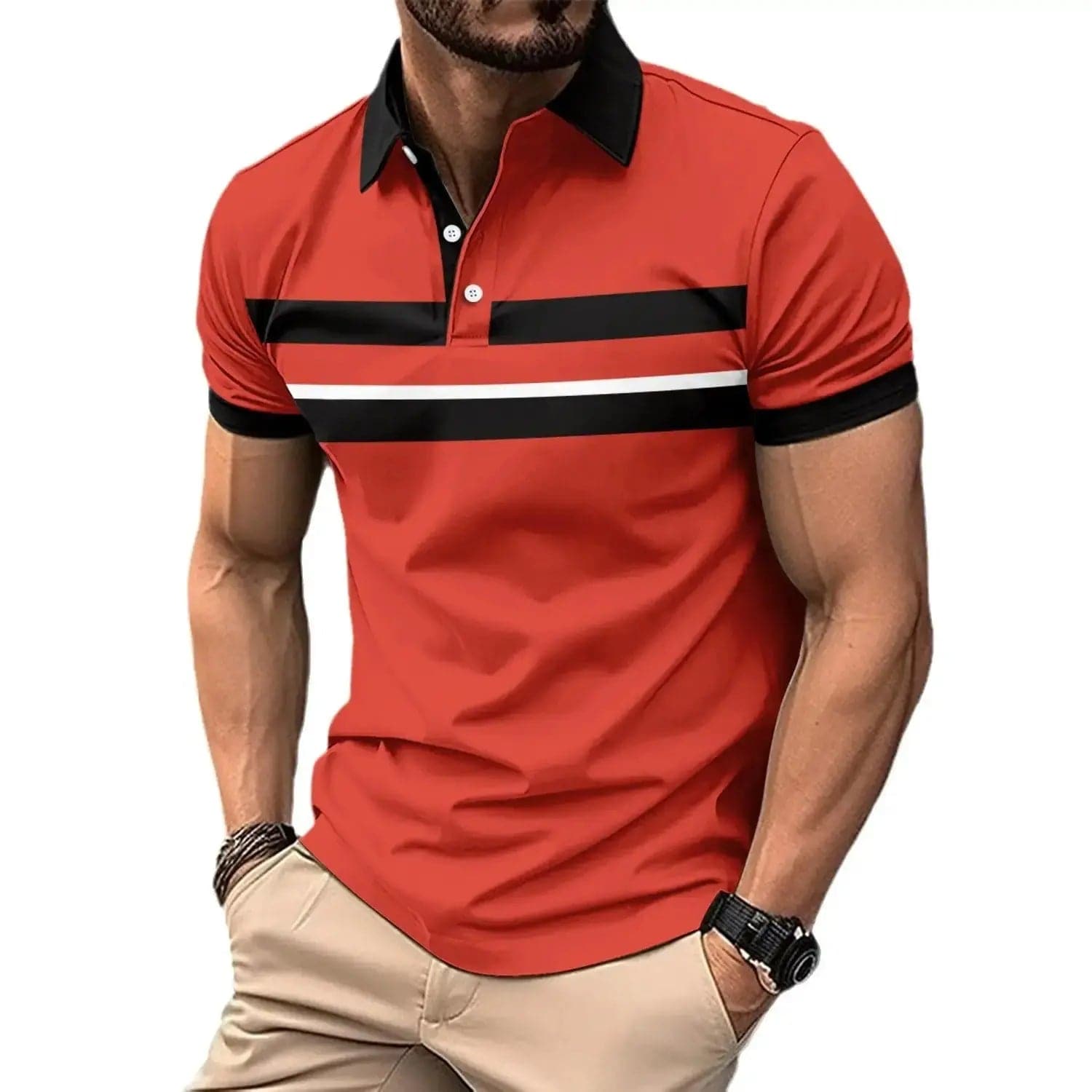 Men's Casual Collar Polo - Lamiiche