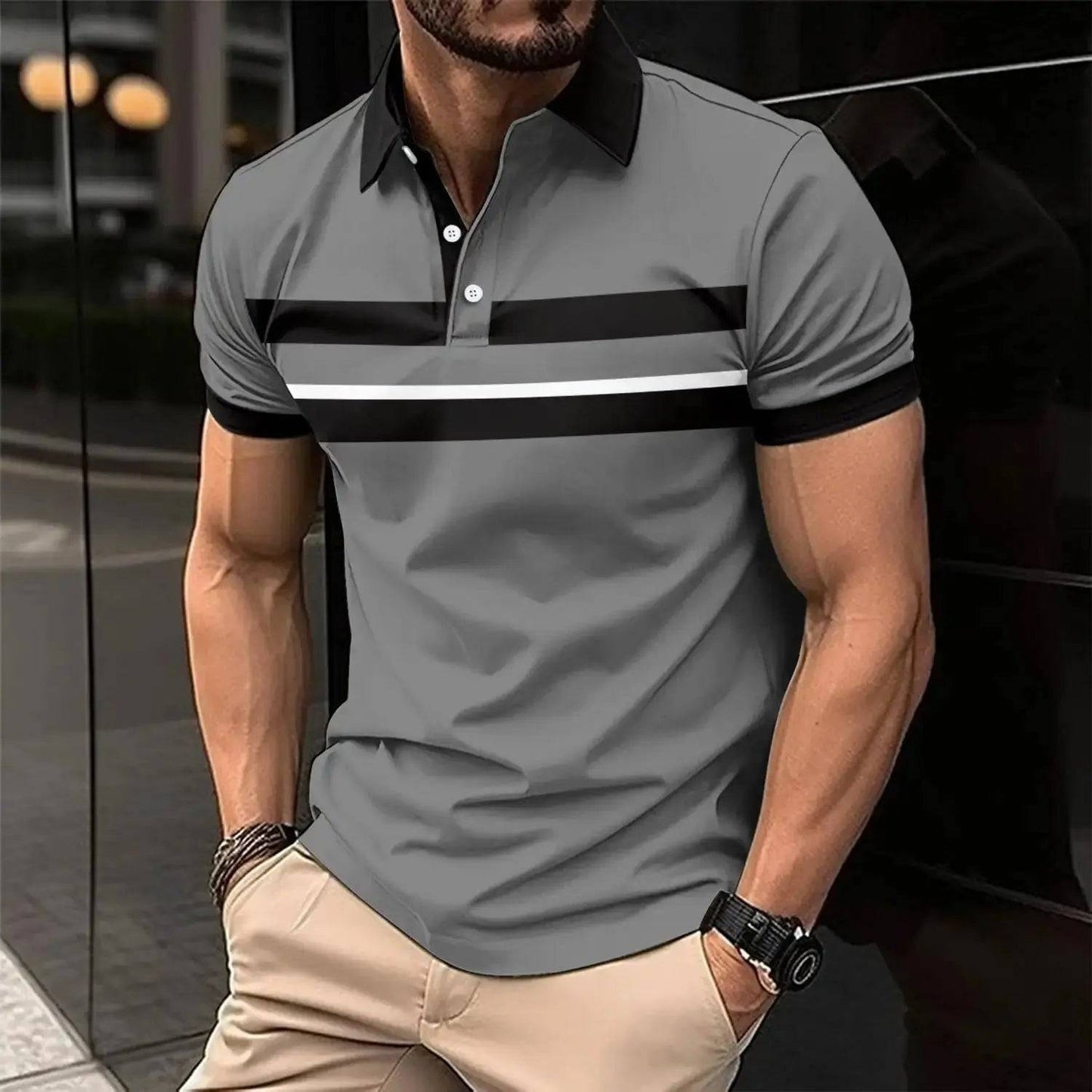 Men's Casual Collar Polo - Lamiiche